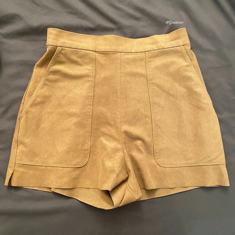 WILFRED Small High-Waist Faux Suede Shorts